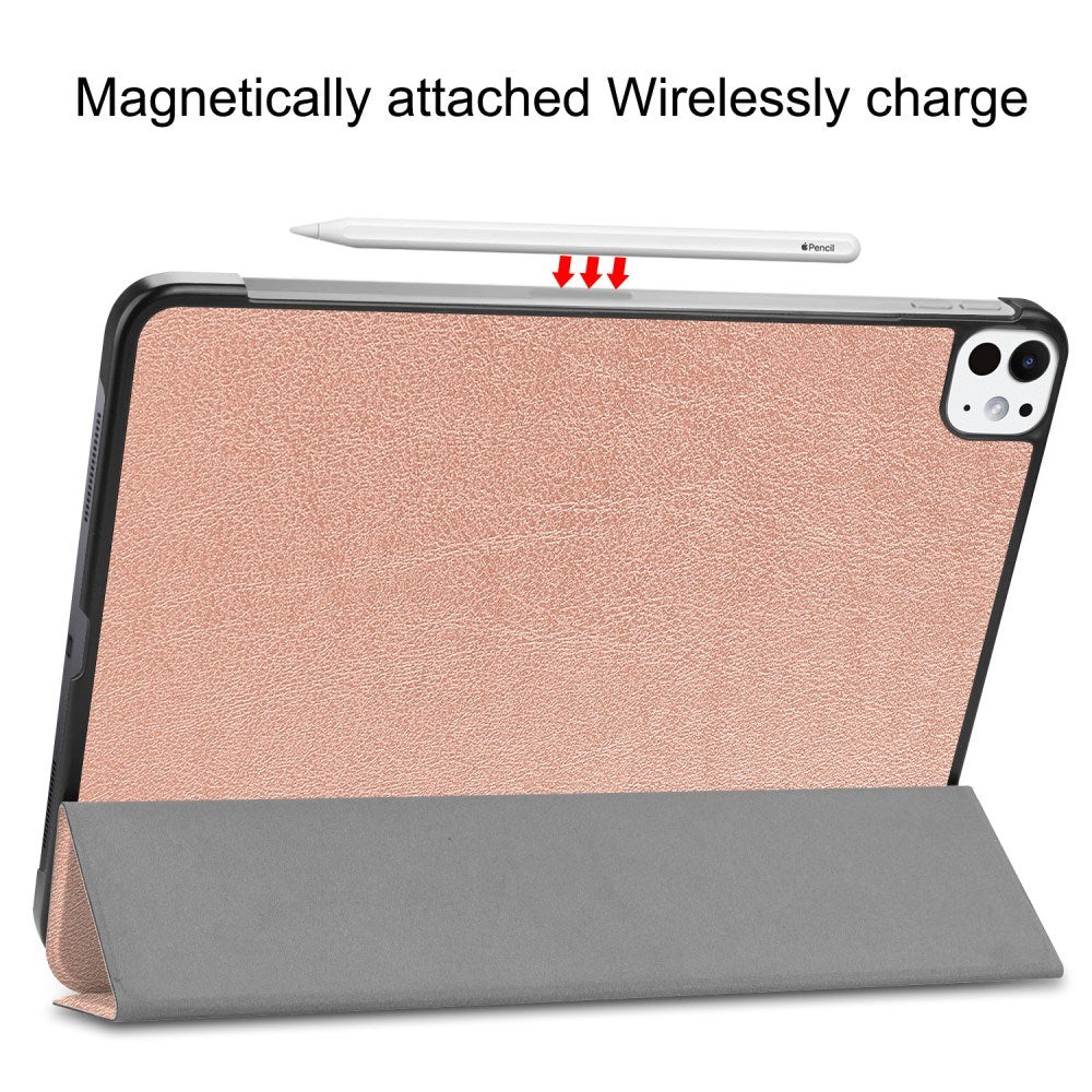 EIDERWOOD iPad Pro 11" (2025 / 2024) Tri-Fold Læder Tablet Cover - Rose Gold