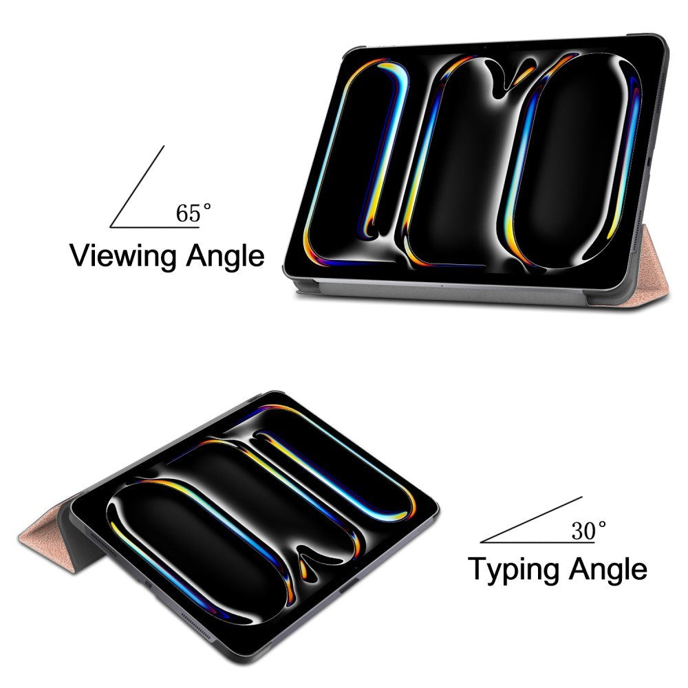 EIDERWOOD iPad Pro 11" (2025 / 2024) Tri-Fold Læder Tablet Cover - Rose Gold