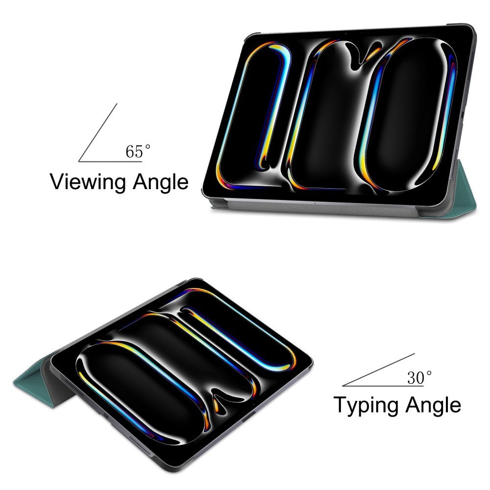 EIDERWOOD iPad Pro 11" (2025 / 2024) Tri-Fold Læder Tablet Cover - Grøn