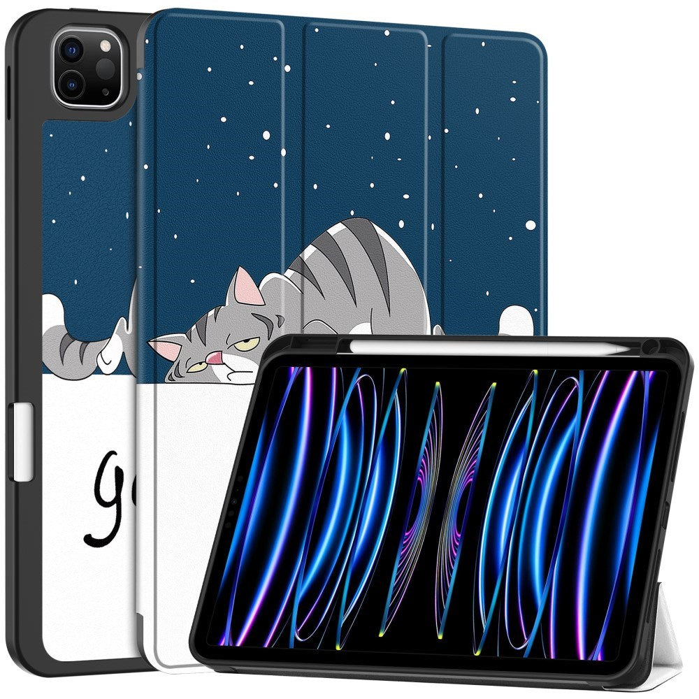 EIDERWOOD iPad Pro 11" (2025 / 2024) Tri-Fold Kunstlæder Tablet Cover m. Vågeblus Funktion - Kat