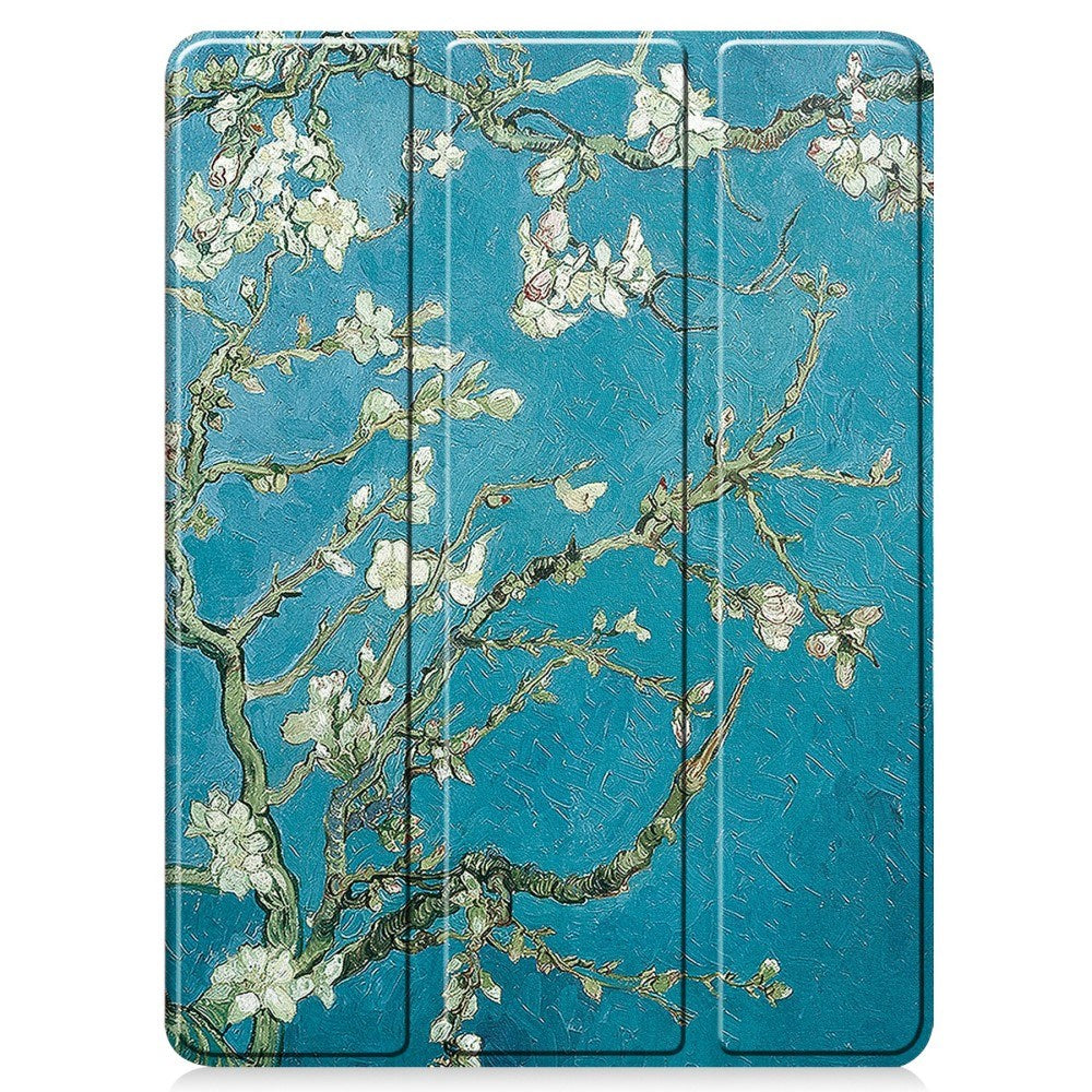 EIDERWOOD iPad Pro 11" (2025 / 2024) Tri-Fold Kunstlæder Tablet Cover m. Vågeblus Funktion - Blomster