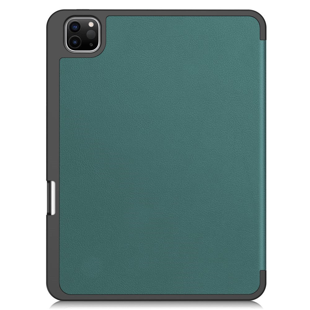 EIDERWOOD iPad Pro 11" (2025 / 2024) Tri-Fold Kunst Læder Tablet Cover m. Apple Pencil Holder - Grøn