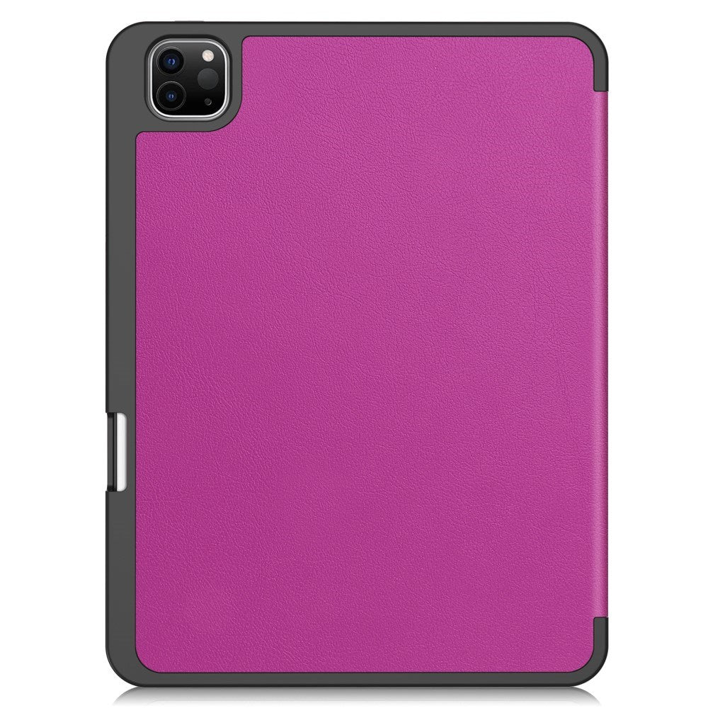 EIDERWOOD iPad Pro 11" (2025 / 2024) Tri-Fold Kunst Læder Tablet Cover m. Apple Pencil Holder - Lilla