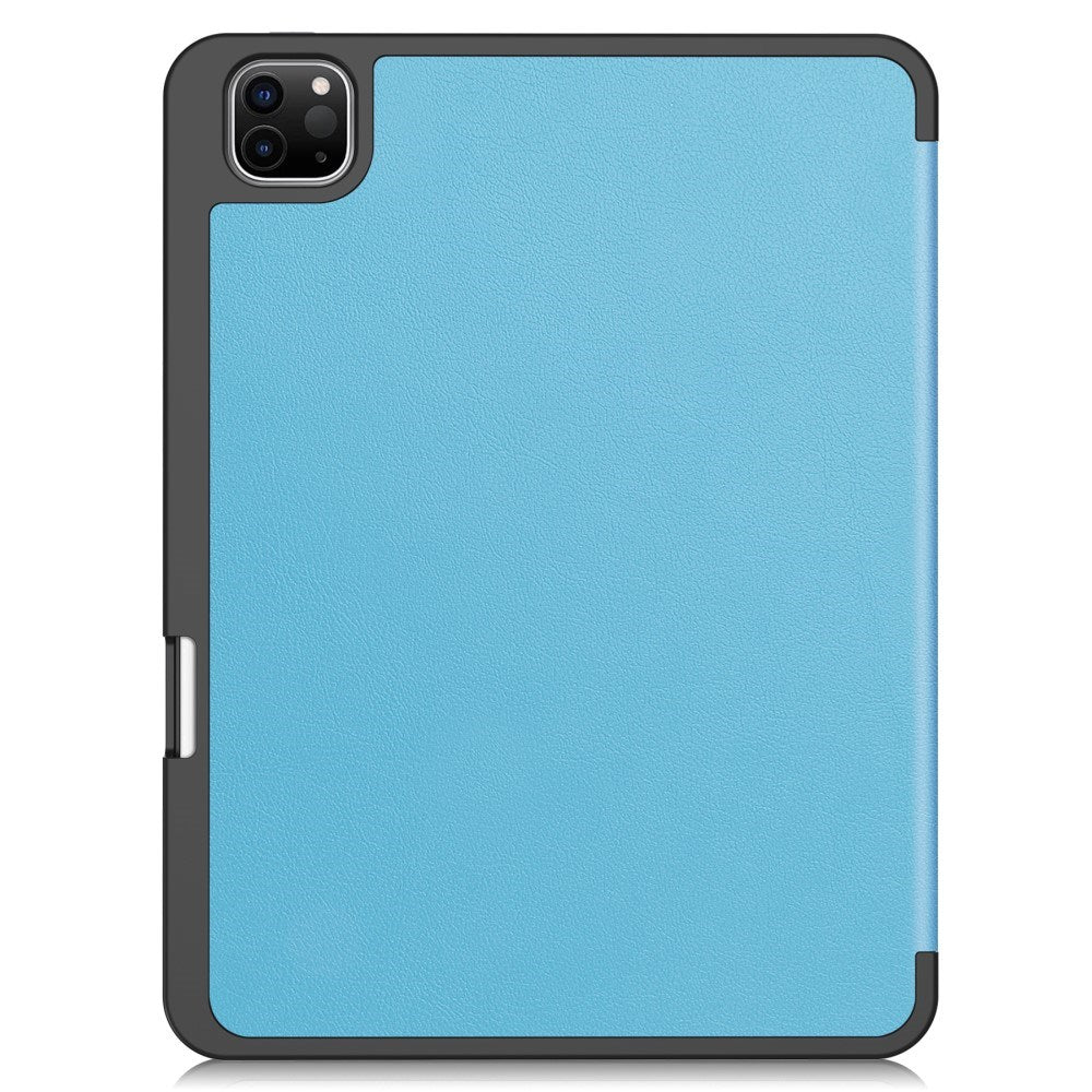 EIDERWOOD iPad Pro 11" (2025 / 2024) Tri-Fold Kunst Læder Tablet Cover m. Apple Pencil Holder - Blå