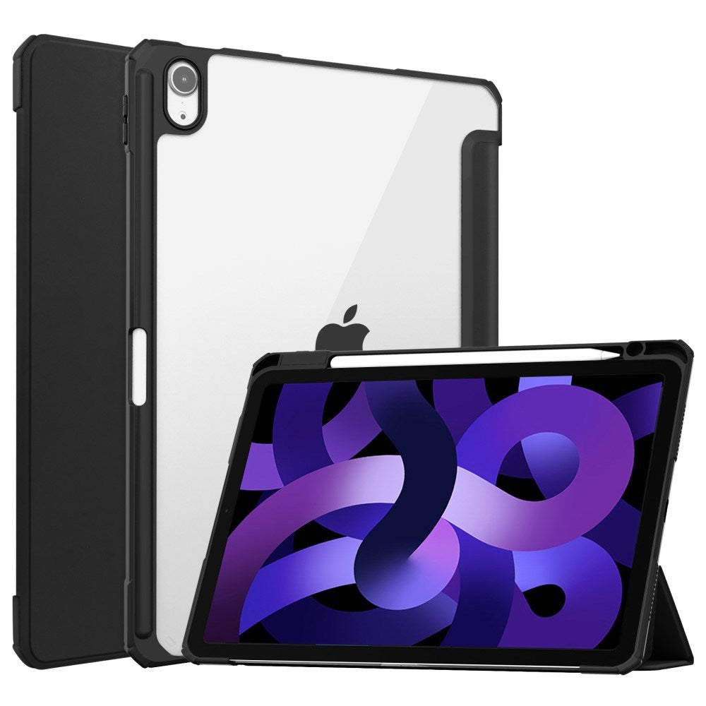 EIDERWOOD iPad Air 11" (2025 / 2024) Hybrid Tablet Cover m. Pen Holder - Sort & Gennemsigtig