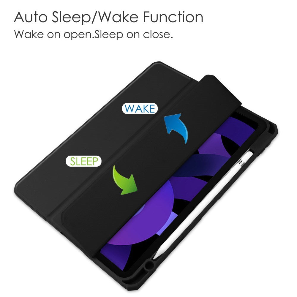 EIDERWOOD iPad Air 11" (2025 / 2024) Hybrid Tablet Cover m. Pen Holder - Sort & Gennemsigtig