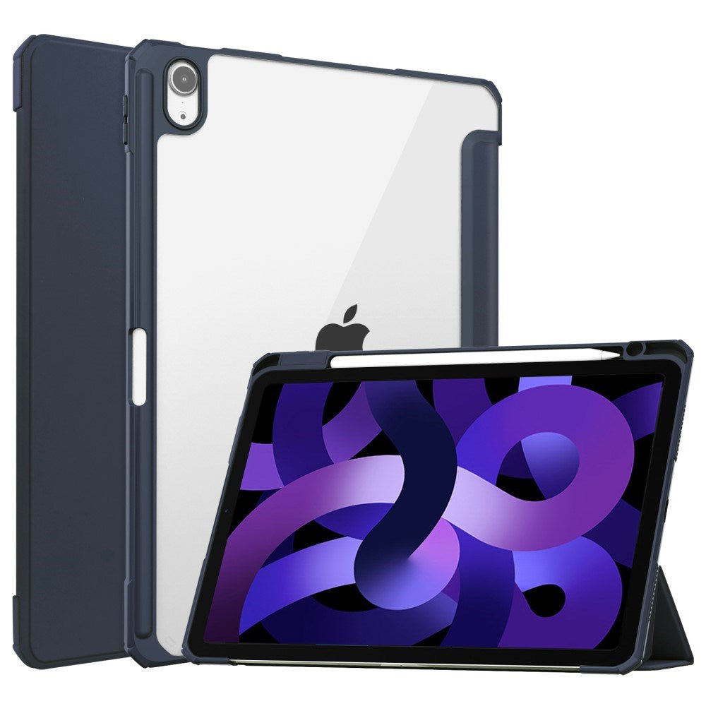 EIDERWOOD iPad Air 11" (2025 / 2024) Hybrid Tablet Cover m. Pen Holder - Blå & Gennemsigtig
