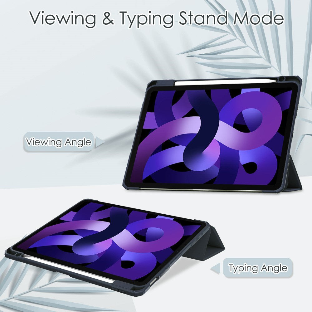 EIDERWOOD iPad Air 11" (2025 / 2024) Hybrid Tablet Cover m. Pen Holder - Blå & Gennemsigtig