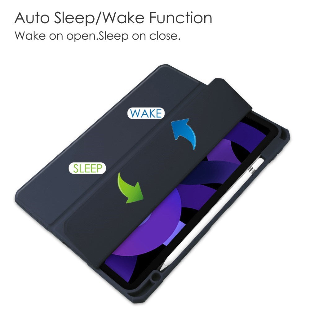 EIDERWOOD iPad Air 11" (2025 / 2024) Hybrid Tablet Cover m. Pen Holder - Blå & Gennemsigtig