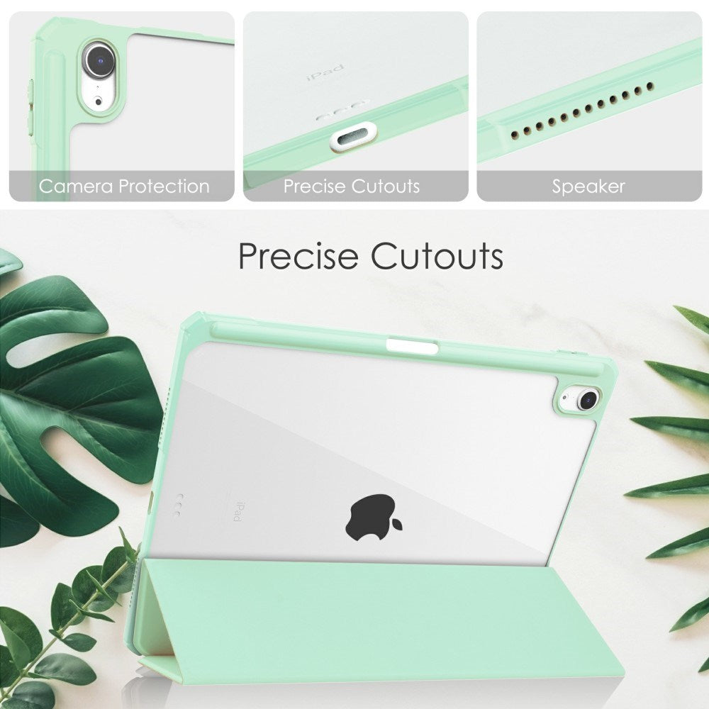 EIDERWOOD iPad Air 11" (2025 / 2024) Hybrid Tablet Cover m. Pen Holder - Mint Grøn & Gennemsigtig
