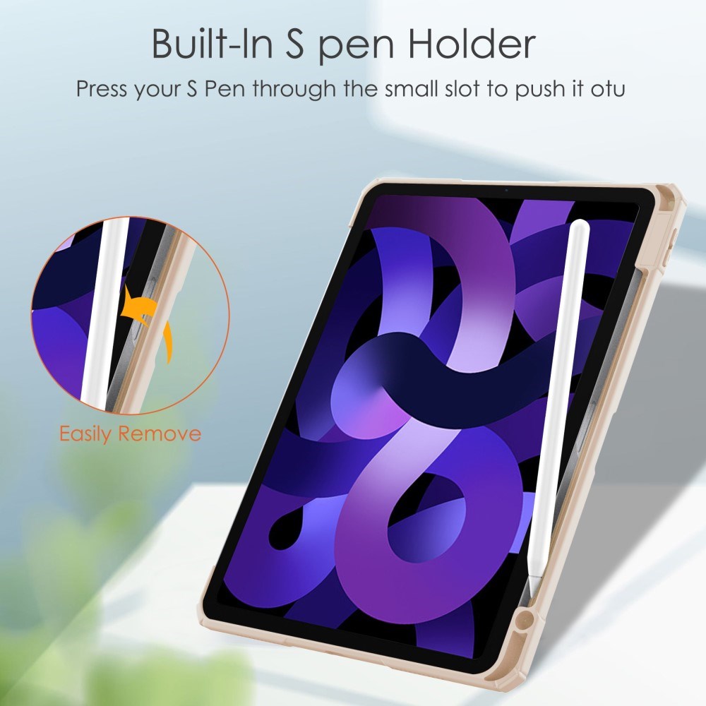 EIDERWOOD iPad Air 11" (2025 / 2024) Hybrid Tablet Cover m. Pen Holder - Pink & Gennemsigtig