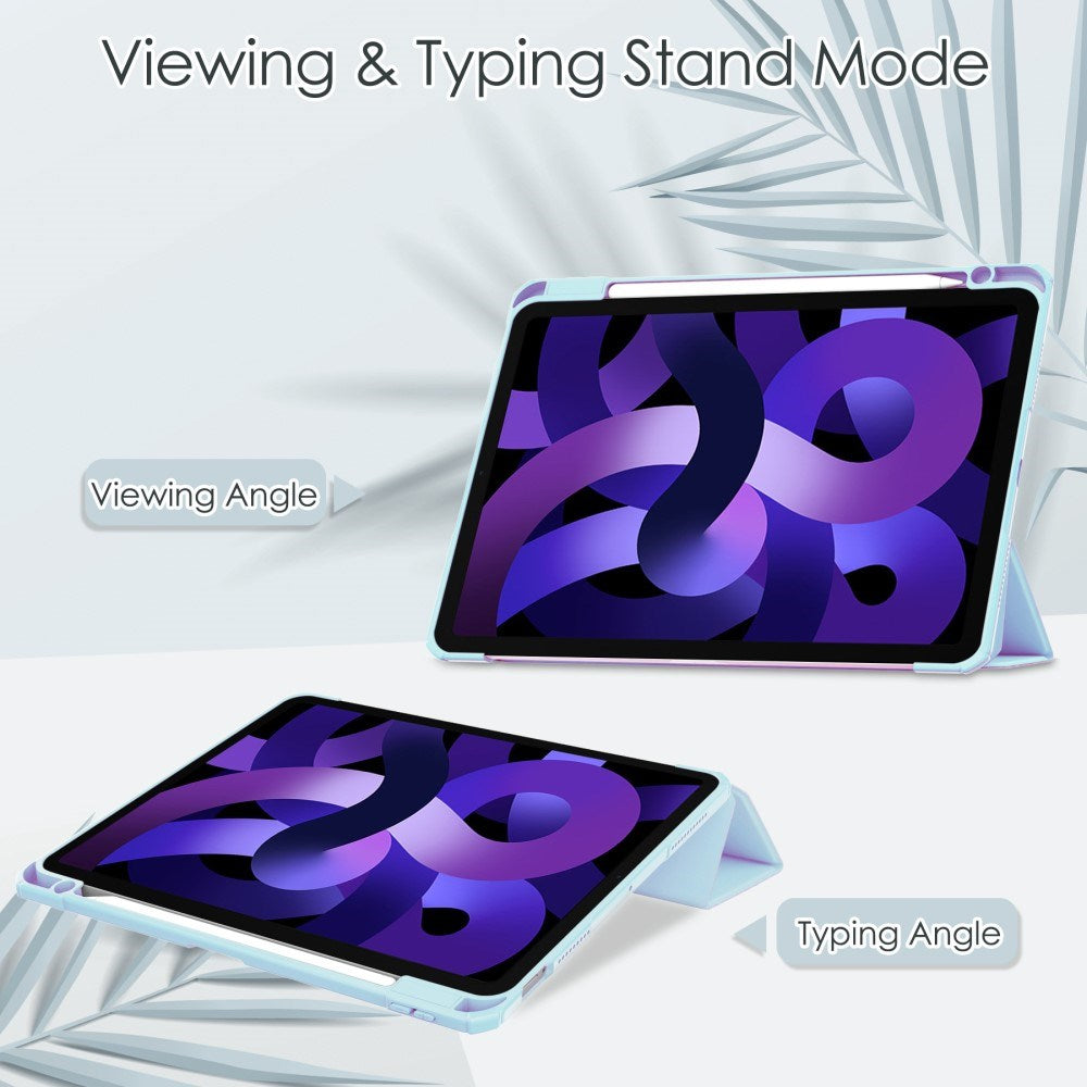 EIDERWOOD iPad Air 11" (2025 / 2024) Hybrid Tablet Cover m. Pen Holder - Lyse Blå & Gennemsigtig