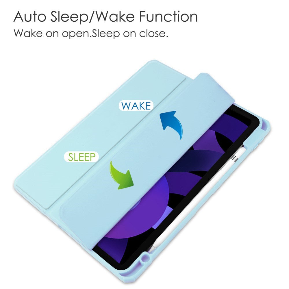 EIDERWOOD iPad Air 11" (2025 / 2024) Hybrid Tablet Cover m. Pen Holder - Lyse Blå & Gennemsigtig