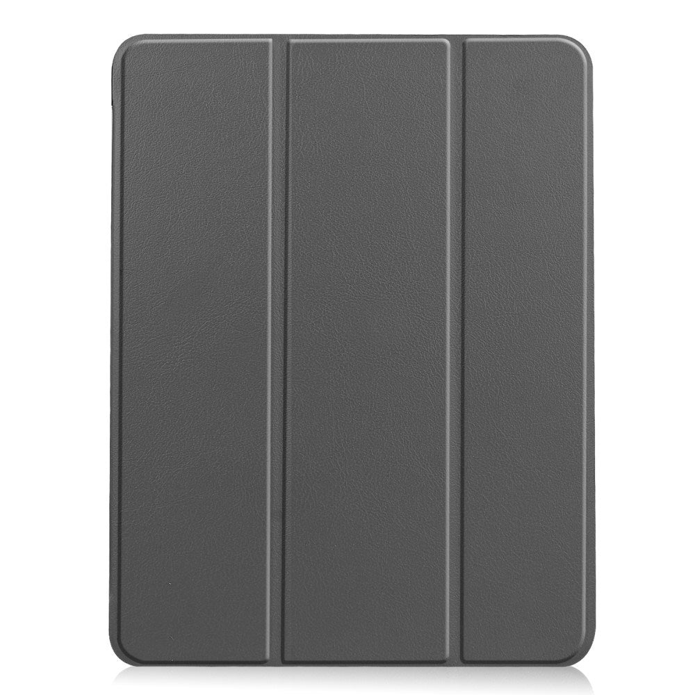 EIDERWOOD iPad Air 11" (2025 / 2024) Litchi Tri-Fold Læder Tablet Cover m. Apple Pencil Holder - Grå