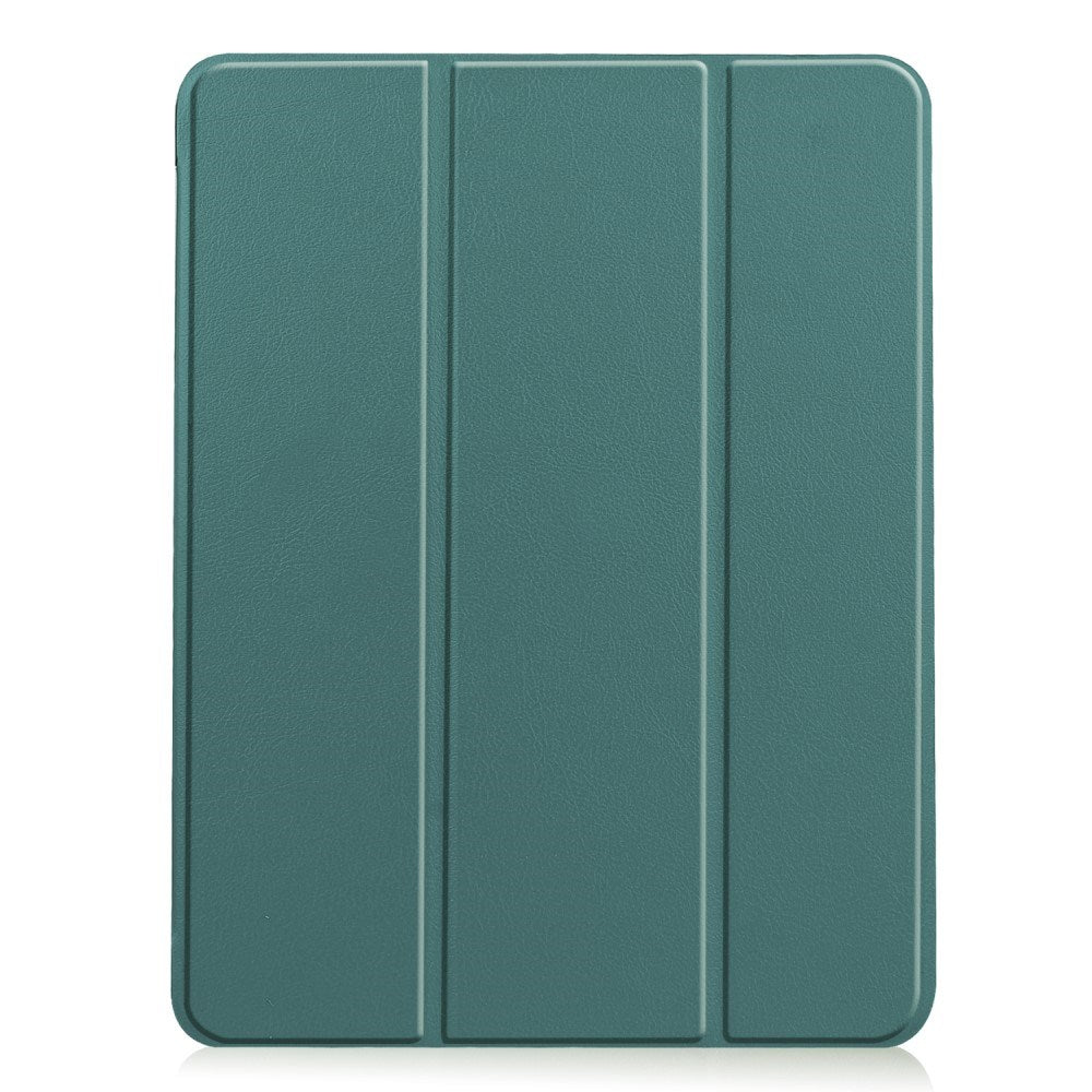 EIDERWOOD iPad Air 11" (2025 / 2024) Litchi Tri-Fold Læder Tablet Cover m. Apple Pencil Holder - Grøn