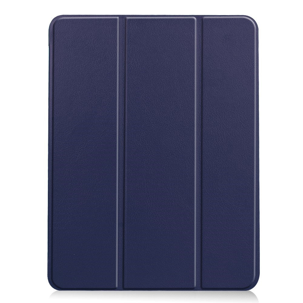 EIDERWOOD iPad Air 11" (2025 / 2024) Litchi Tri-Fold Læder Tablet Cover m. Apple Pencil Holder - Mørkeblå