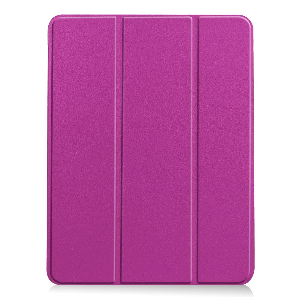 EIDERWOOD iPad Air 11" (2025 / 2024) Litchi Tri-Fold Læder Tablet Cover m. Apple Pencil Holder - Lilla