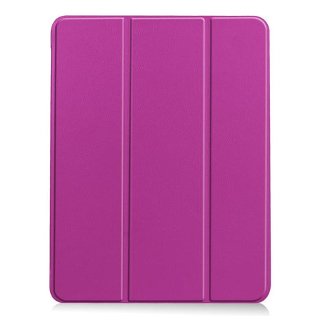 EIDERWOOD iPad Air 11" (2024) Litchi Tri-Fold Læder Tablet Cover m. Apple Pencil Holder - Lilla