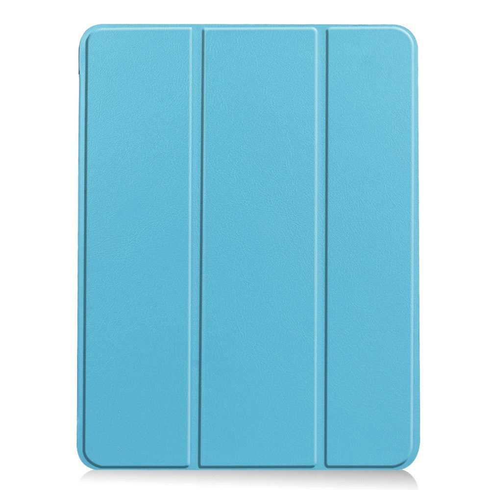 EIDERWOOD iPad Air 11" (2025 / 2024) Litchi Tri-Fold Læder Tablet Cover m. Apple Pencil Holder - Lyseblå