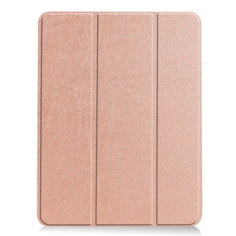 EIDERWOOD iPad Air 11" (2025 / 2024) Litchi Tri-Fold Læder Tablet Cover m. Apple Pencil Holder - Rose Gold