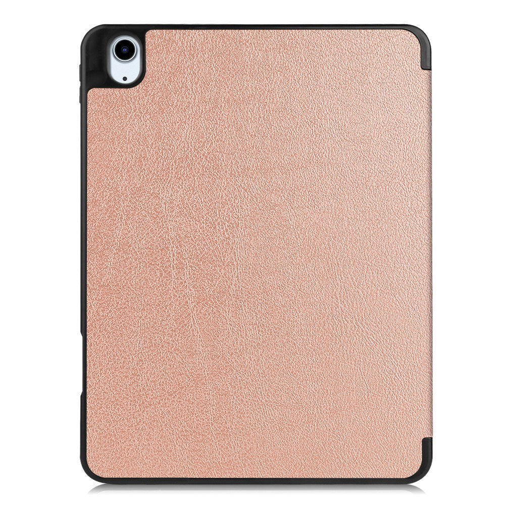 EIDERWOOD iPad Air 11" (2025 / 2024) Litchi Tri-Fold Læder Tablet Cover m. Apple Pencil Holder - Rose Gold