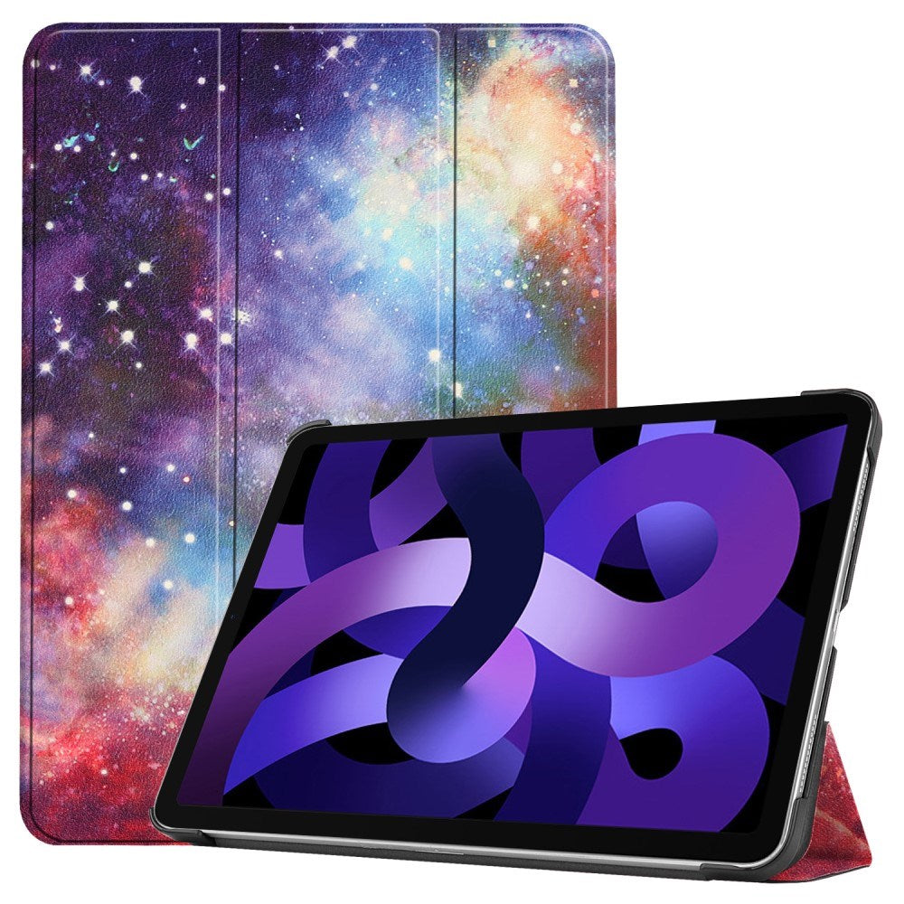 EIDERWOOD iPad Air 11" (2025 / 2024) Tri-Fold Kunstlæder Tablet Cover m. Vågeblus Funktion - Galakse
