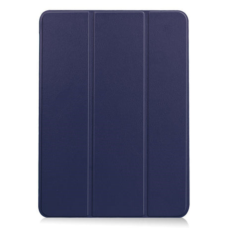 EIDERWOOD iPad Air 11" (2024) Litchi Tri-Fold Læder Tablet Cover - Blå