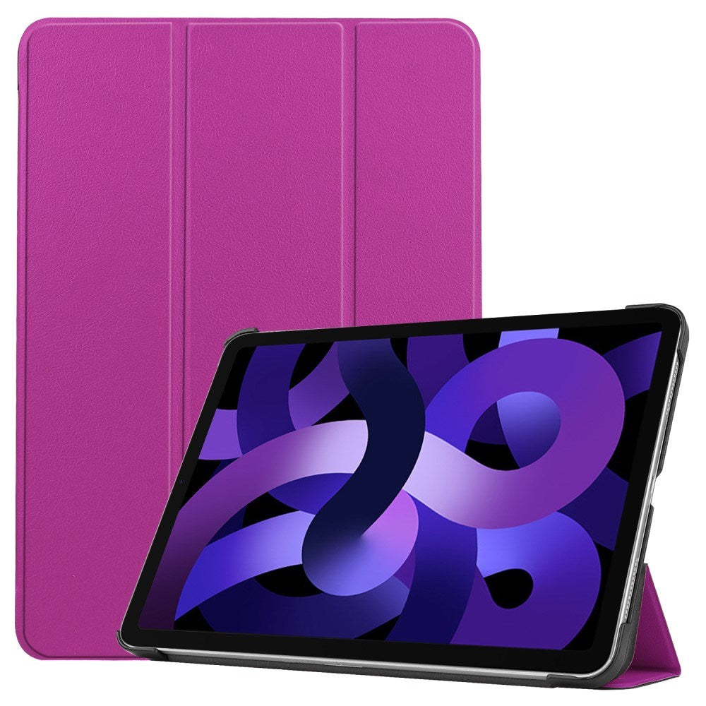 EIDERWOOD iPad Air 11" (2025 / 2024) Litchi Tri-Fold Læder Tablet Cover - Lilla