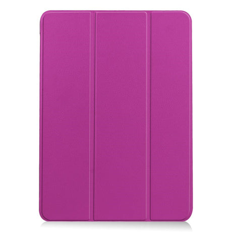 EIDERWOOD iPad Air 11" (2024) Litchi Tri-Fold Læder Tablet Cover - Lilla