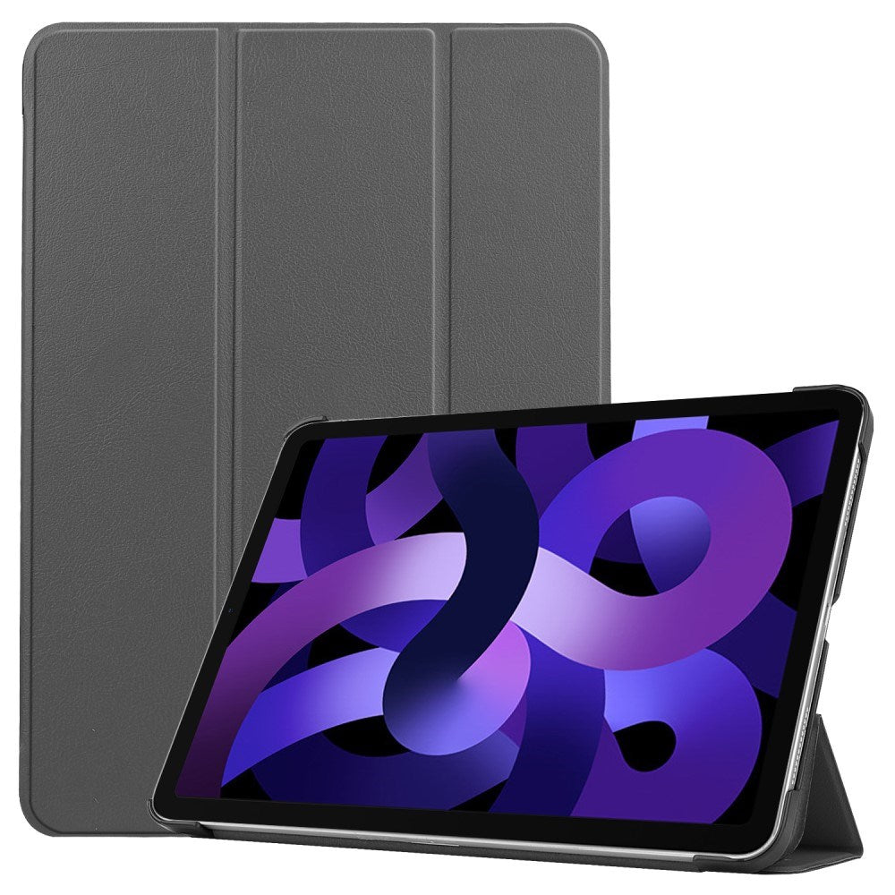 EIDERWOOD iPad Air 11" (2025 / 2024) Litchi Tri-Fold Læder Tablet Cover - Grå