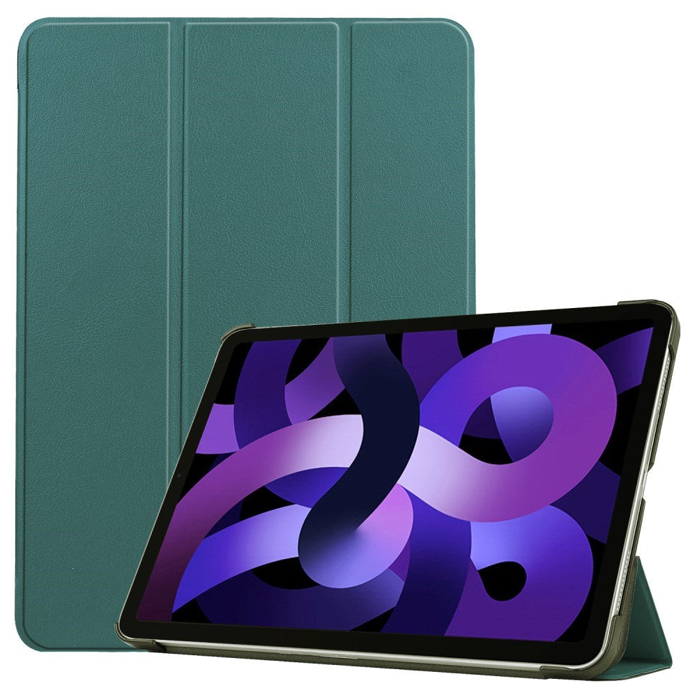 EIDERWOOD iPad Air 11" (2025 / 2024) Litchi Tri-Fold Læder Tablet Cover - Grøn