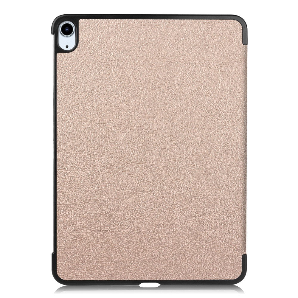 EIDERWOOD iPad Air 11" (2025 / 2024) Litchi Tri-Fold Læder Tablet Cover - Guld