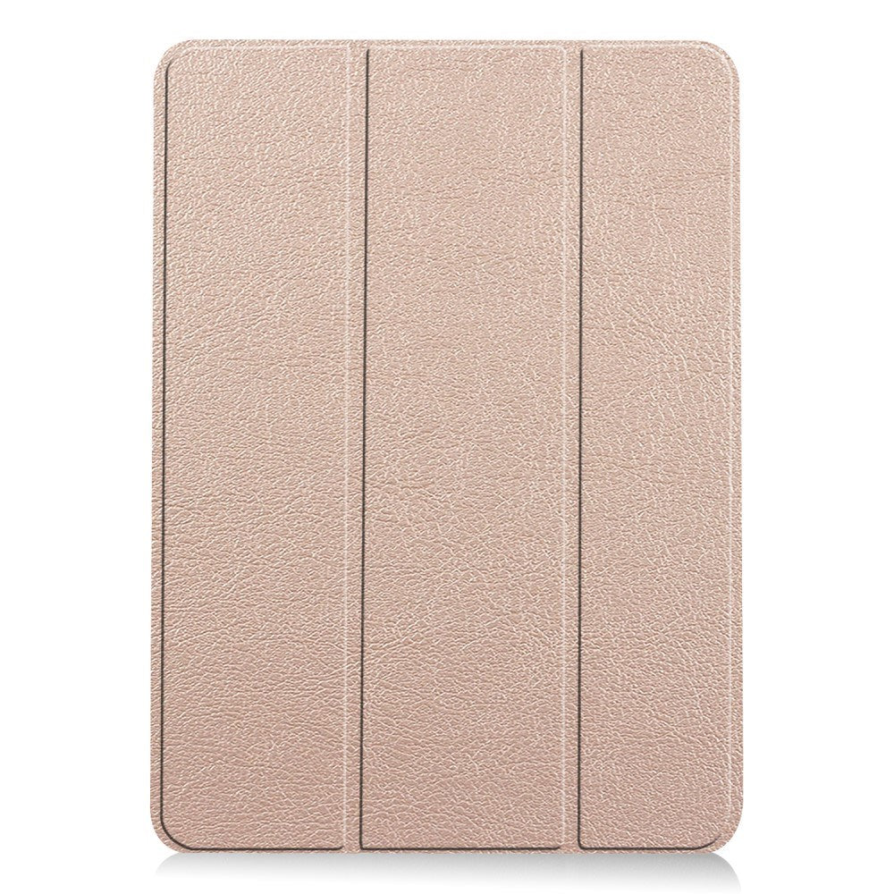 EIDERWOOD iPad Air 11" (2025 / 2024) Litchi Tri-Fold Læder Tablet Cover - Guld