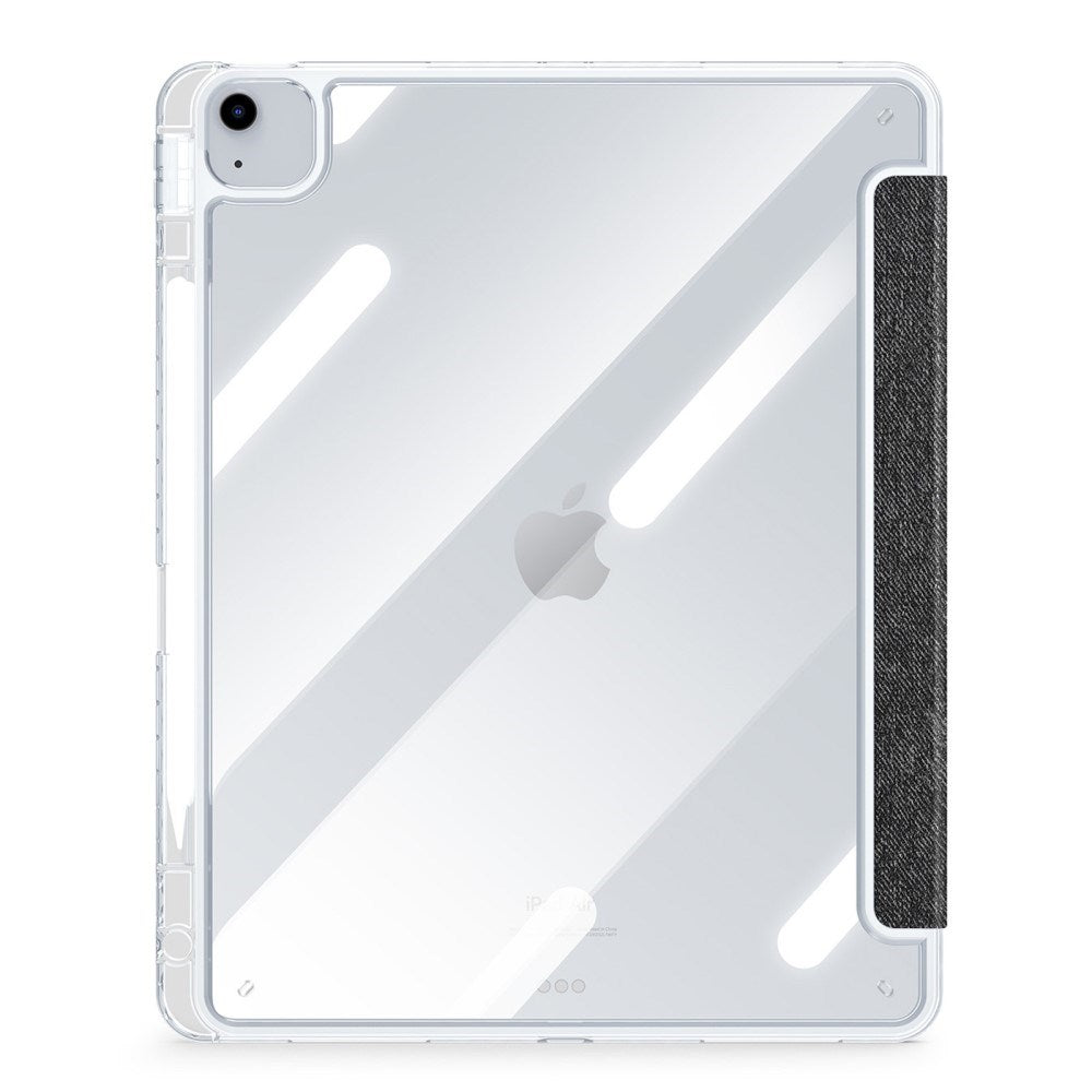 iPad Air 13" (2025 / 2024) DUX DUCIS Unid Series Tri-Fold Tablet Cover - Gennemsigtig / Sort