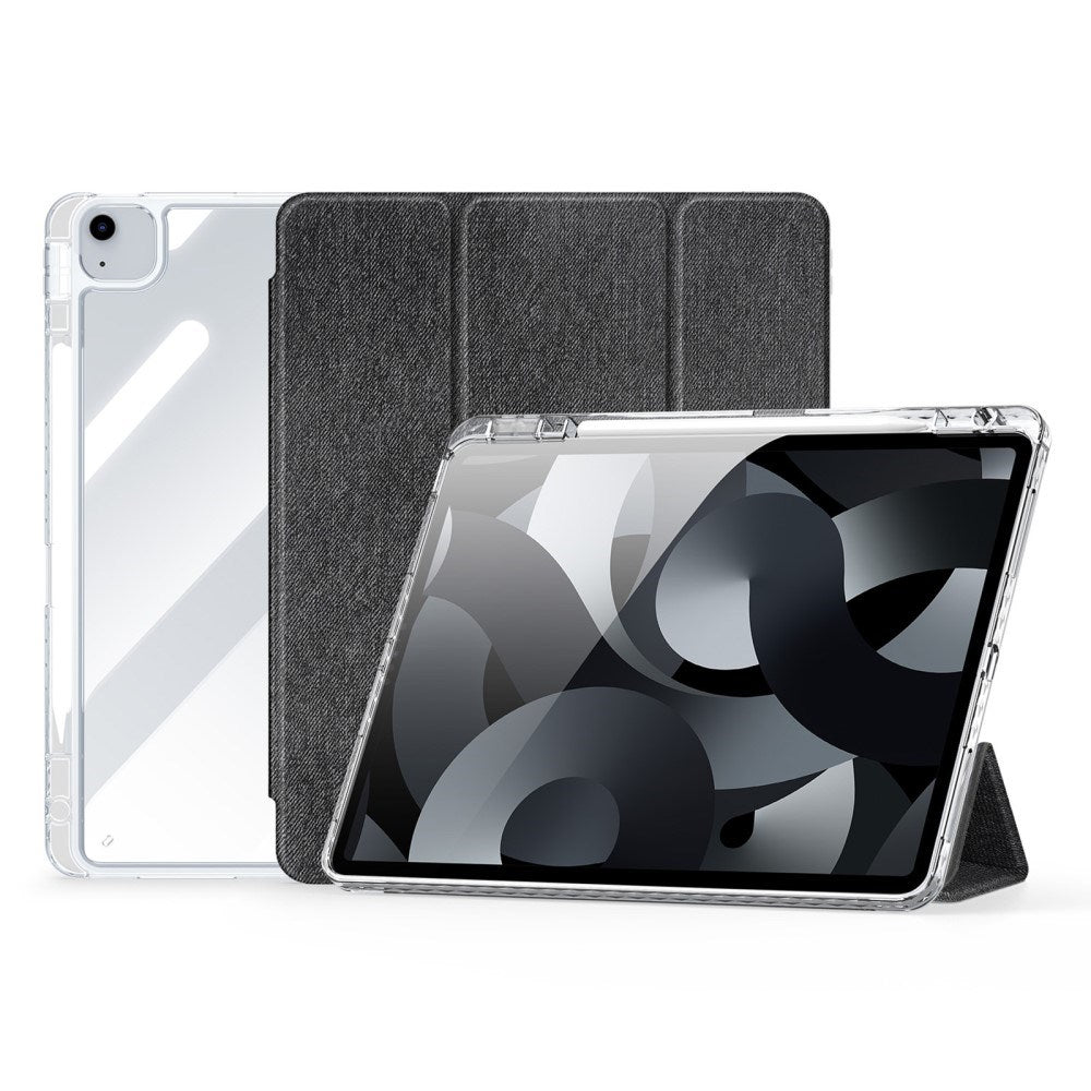 iPad Air 13" (2025 / 2024) DUX DUCIS Unid Series Tri-Fold Tablet Cover - Gennemsigtig / Sort