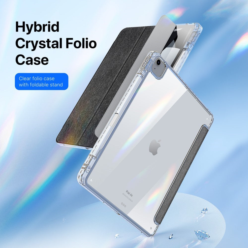 iPad Air 13" (2025 / 2024) DUX DUCIS Unid Series Tri-Fold Tablet Cover - Gennemsigtig / Sort