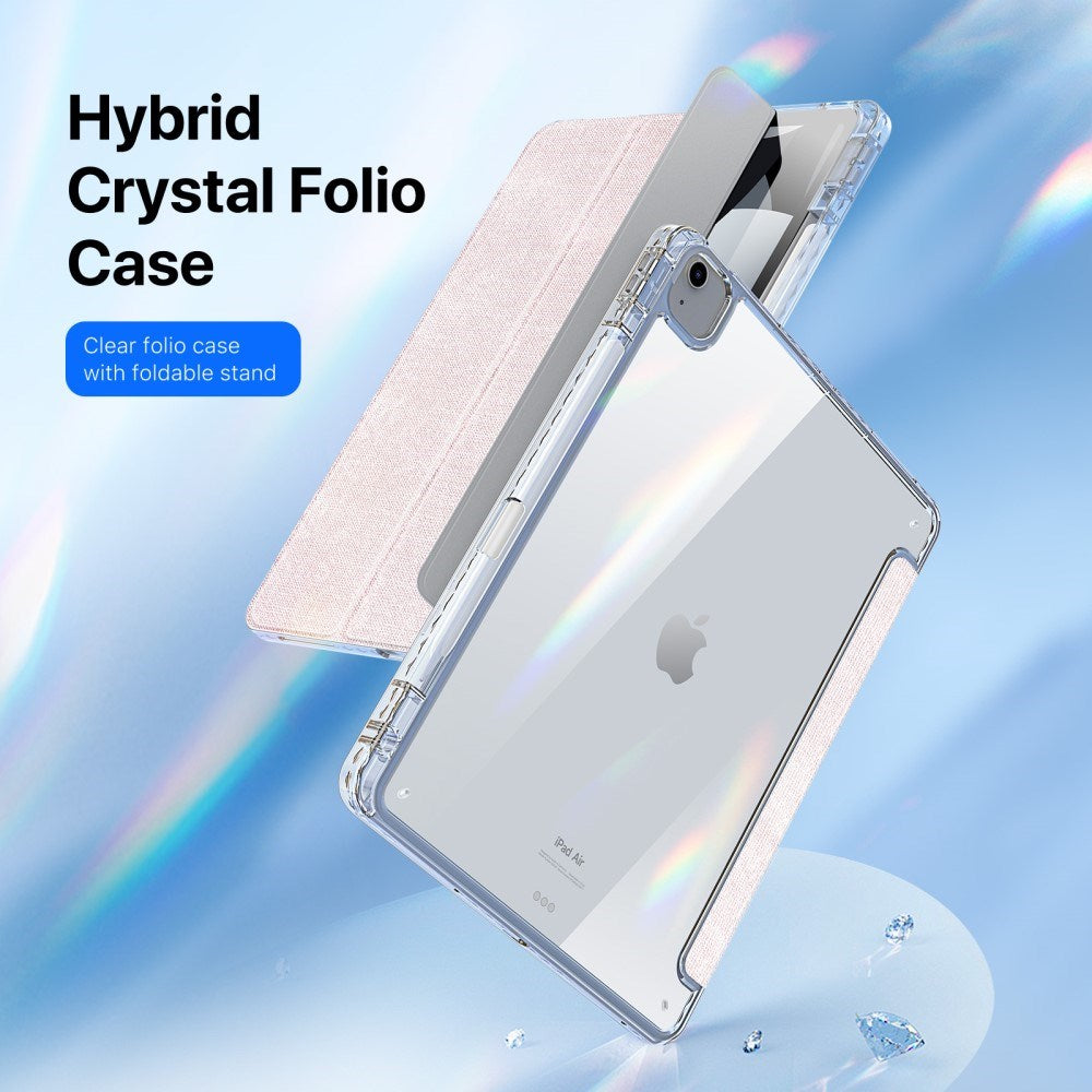 iPad Air 13" (2025 / 2024) DUX DUCIS Unid Series Tri-Fold Tablet Cover - Gennemsigtig / Pink