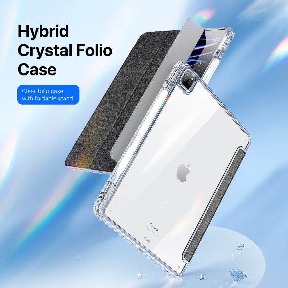 iPad Pro 13" (2025 / 2024) DUX DUCIS Unid Series Tri-Fold Tablet Cover - Gennemsigtig / Sort