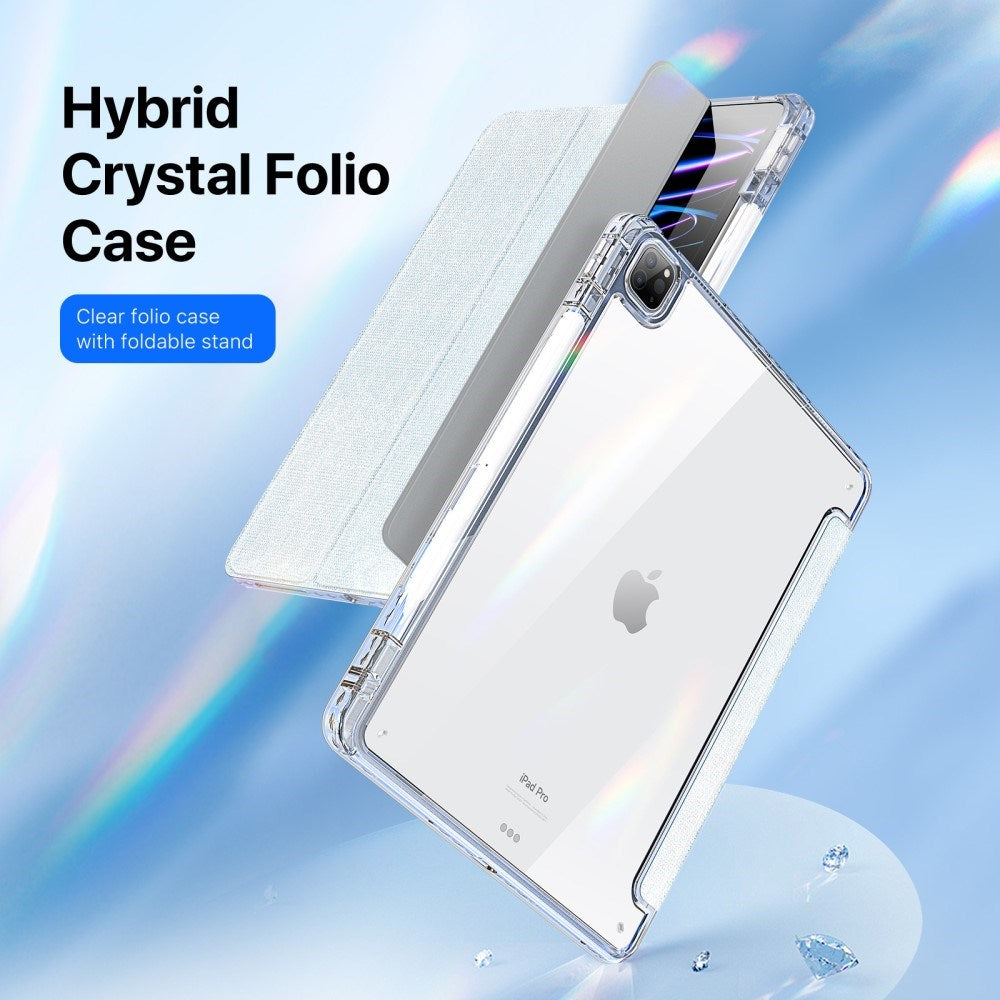 iPad Pro 13" (2025 / 2024) DUX DUCIS Unid Series Tri-Fold Tablet Cover - Gennemsigtig / Lyseblå