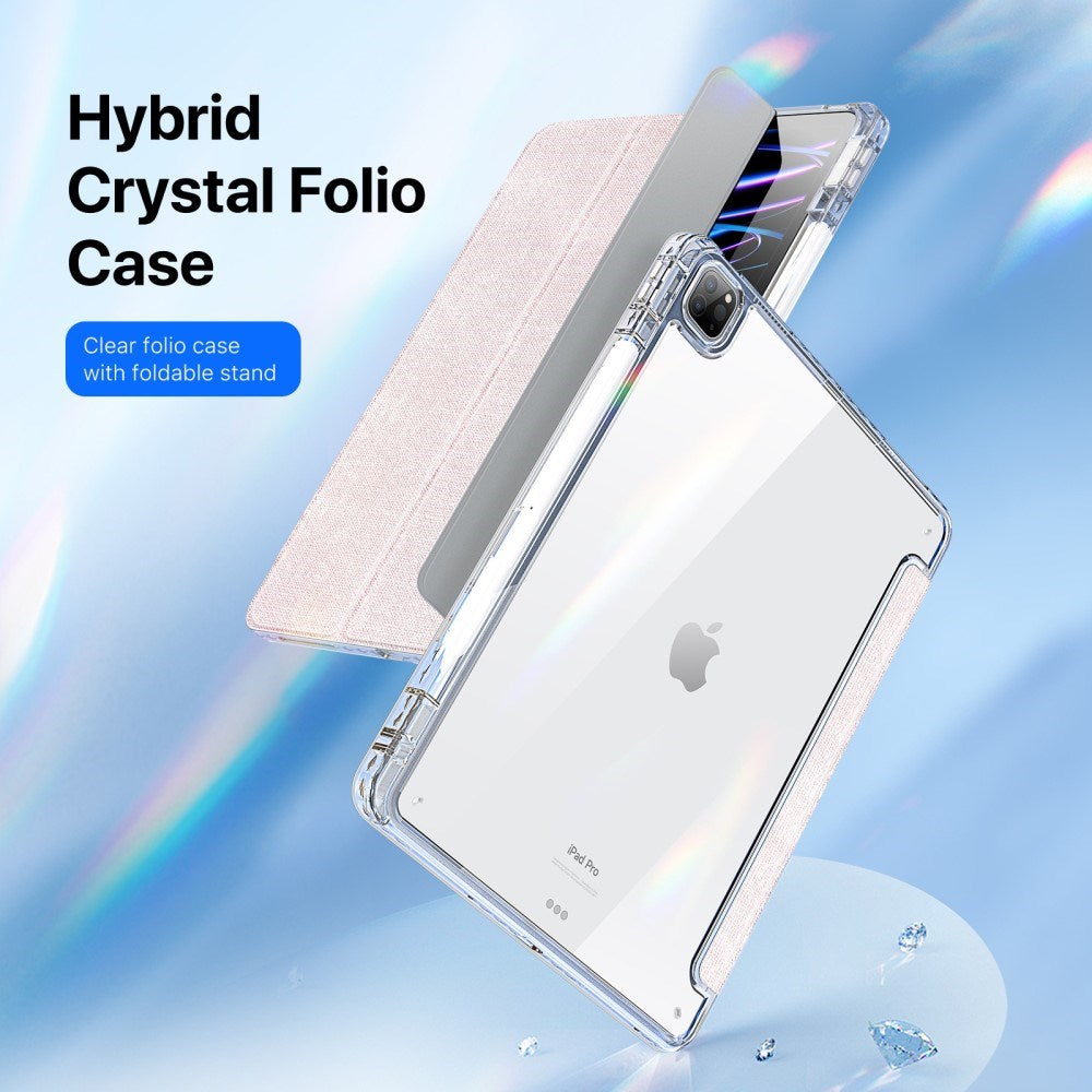 iPad Pro 13" (2025 / 2024) DUX DUCIS Unid Series Tri-Fold Tablet Cover - Gennemsigtig / Pink