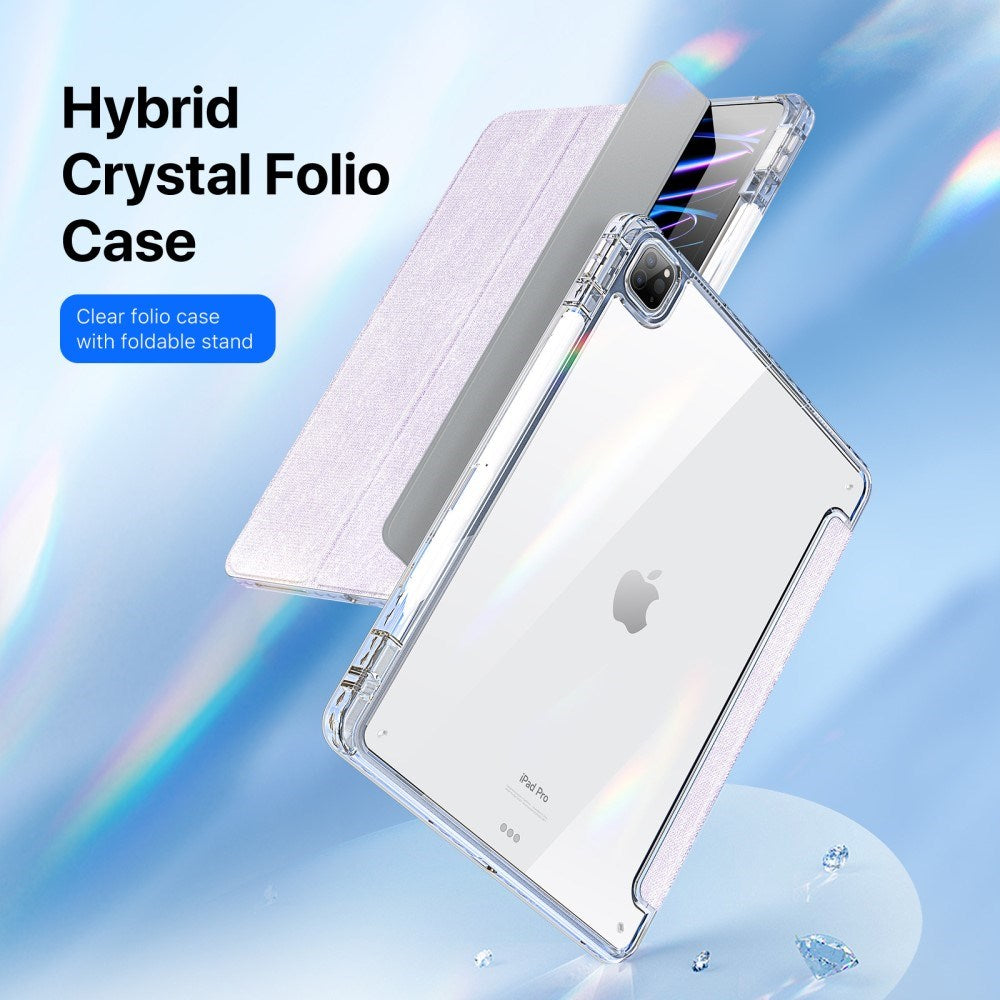 iPad Pro 13" (2025 / 2024) DUX DUCIS Unid Series Tri-Fold Tablet Cover - Gennemsigtig / Lilla