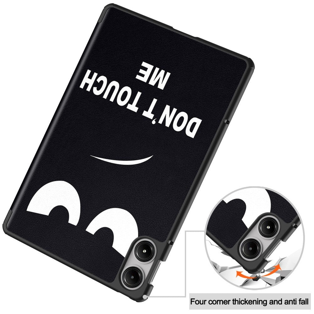 EDIERWOOD Xiaomi Redmi Pad Pro Tri-Fold Kunstlæder Tablet Cover m. Vågeblus Funktion - Don't Touch Me