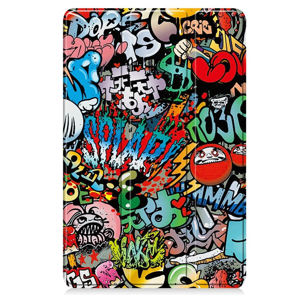 EDIERWOOD Xiaomi Redmi Pad Pro Tri-Fold Kunstlæder Tablet Cover m. Vågeblus Funktion - Graffiti