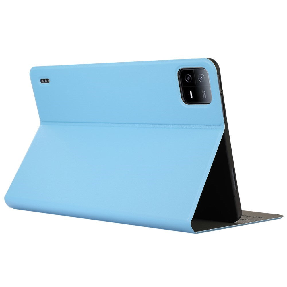 EIDERWOOD Xiaomi Pad 6S Pro Vegansk Læder Tablet Cover m. Foldefunktion - Lyseblå