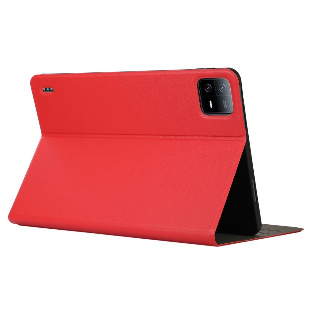 EIDERWOOD Xiaomi Pad 6S Pro Vegansk Læder Tablet Cover m. Foldefunktion - Rød