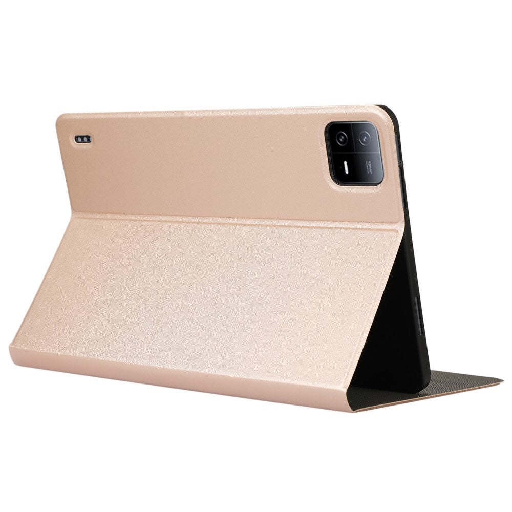 EIDERWOOD Xiaomi Pad 6S Pro Vegansk Læder Tablet Cover m. Foldefunktion - Guld