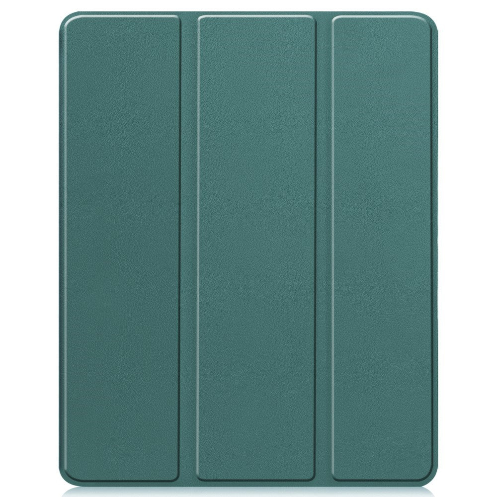 EIDERWOOD iPad Air 13" (2024) Tri-Fold Kunst Læder Tablet Cover m. Apple Pencil Holder - Grøn