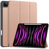 EIDERWOOD iPad Air 13" (2024) Tri-Fold Kunst Læder Tablet Cover m. Apple Pencil Holder - Rose Gold