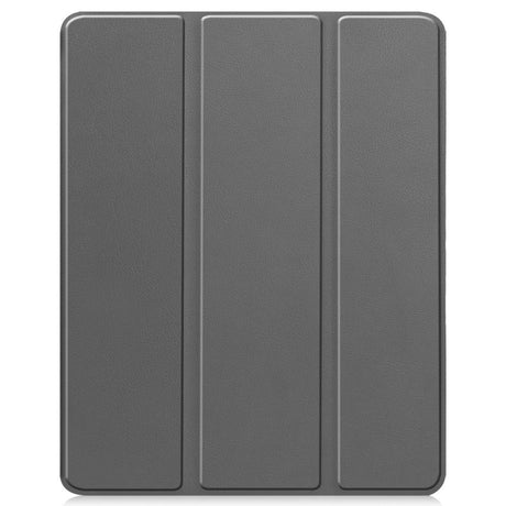 EIDERWOOD iPad Air 13" (2024) Tri-Fold Kunst Læder Tablet Cover m. Apple Pencil Holder - Grå