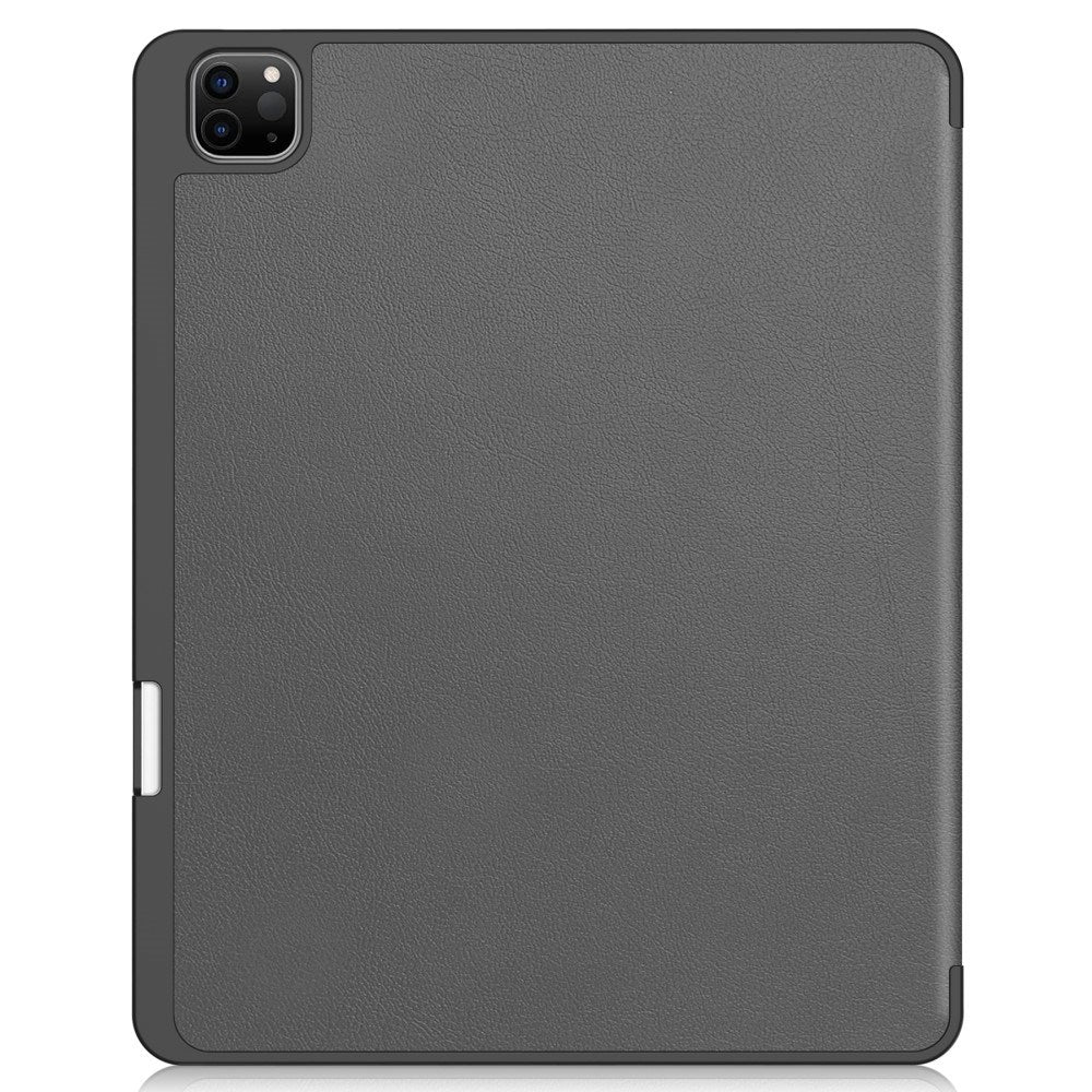 EIDERWOOD iPad Air 13" (2025 / 2024) Tri-Fold Kunst Læder Tablet Cover m. Apple Pencil Holder - Grå